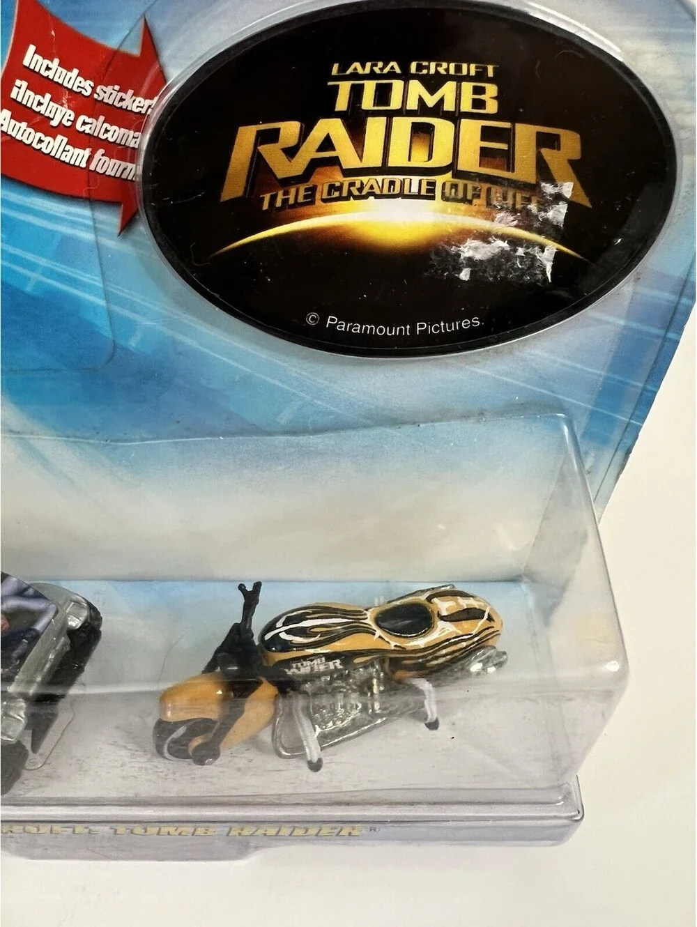 NIB 2003 JEEP MOTORCYCLE LARA CROFT TOMB RAIDER HOT WHEELS ACTION PACK 1/64
